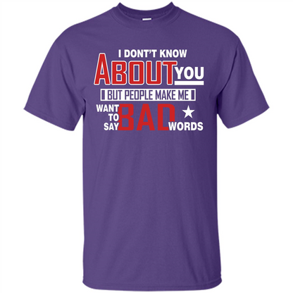 Lifestyle T-shirt Want To Say Bad Words Purple