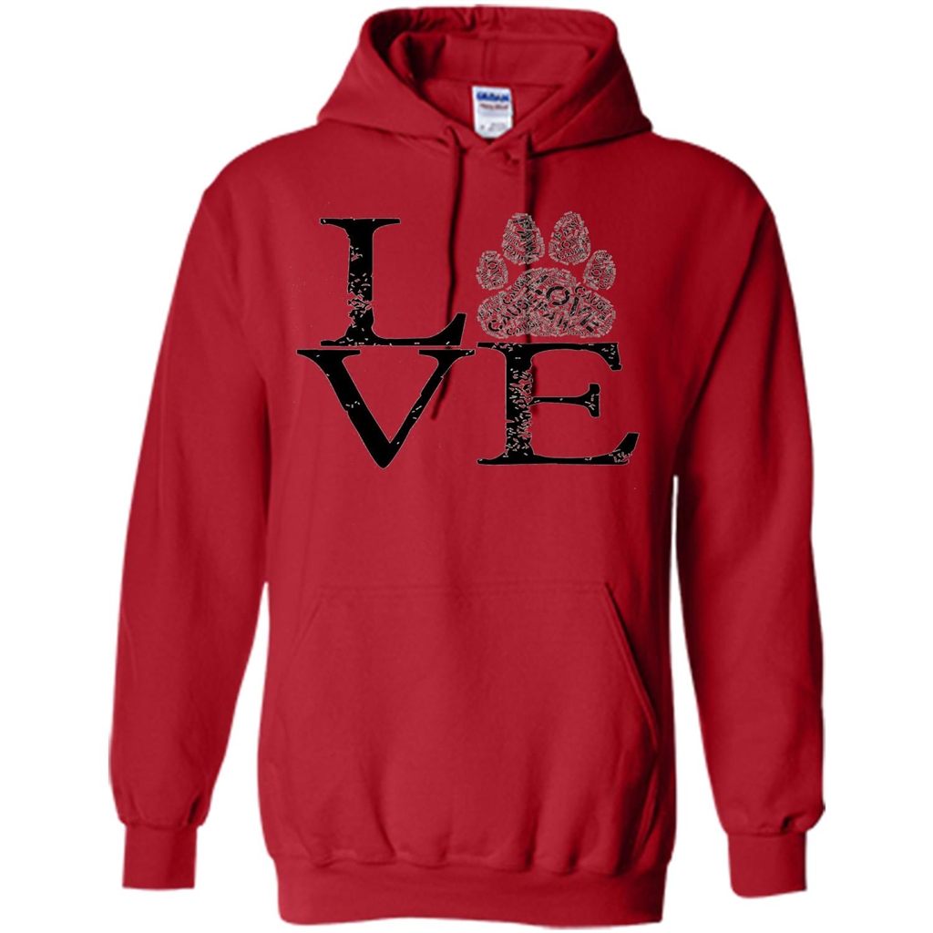 Paw T-shirt Animal Lover T-shirt Red