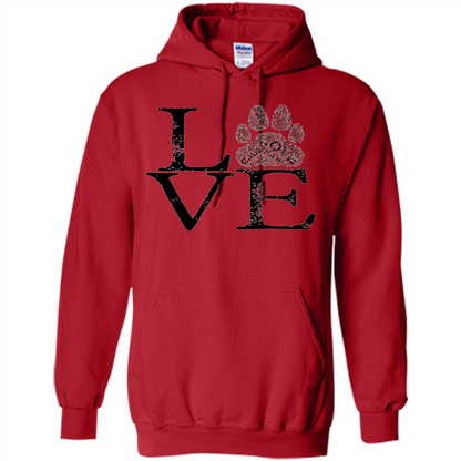 Paw T-shirt Animal Lover T-shirt Red