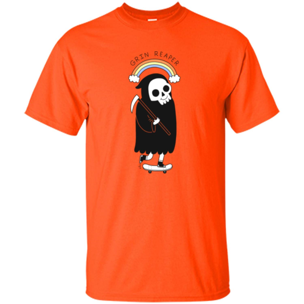 Grin Reaper Rainbow T-shirt Orange