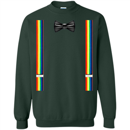 Suspenders And Bowtie Clown Costume T-shirt Forest Green