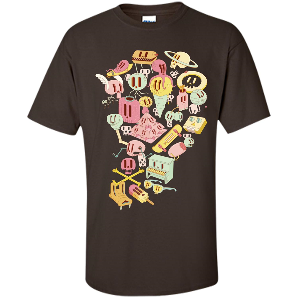 Day Of The Dead T-shirt Dark Chocolate