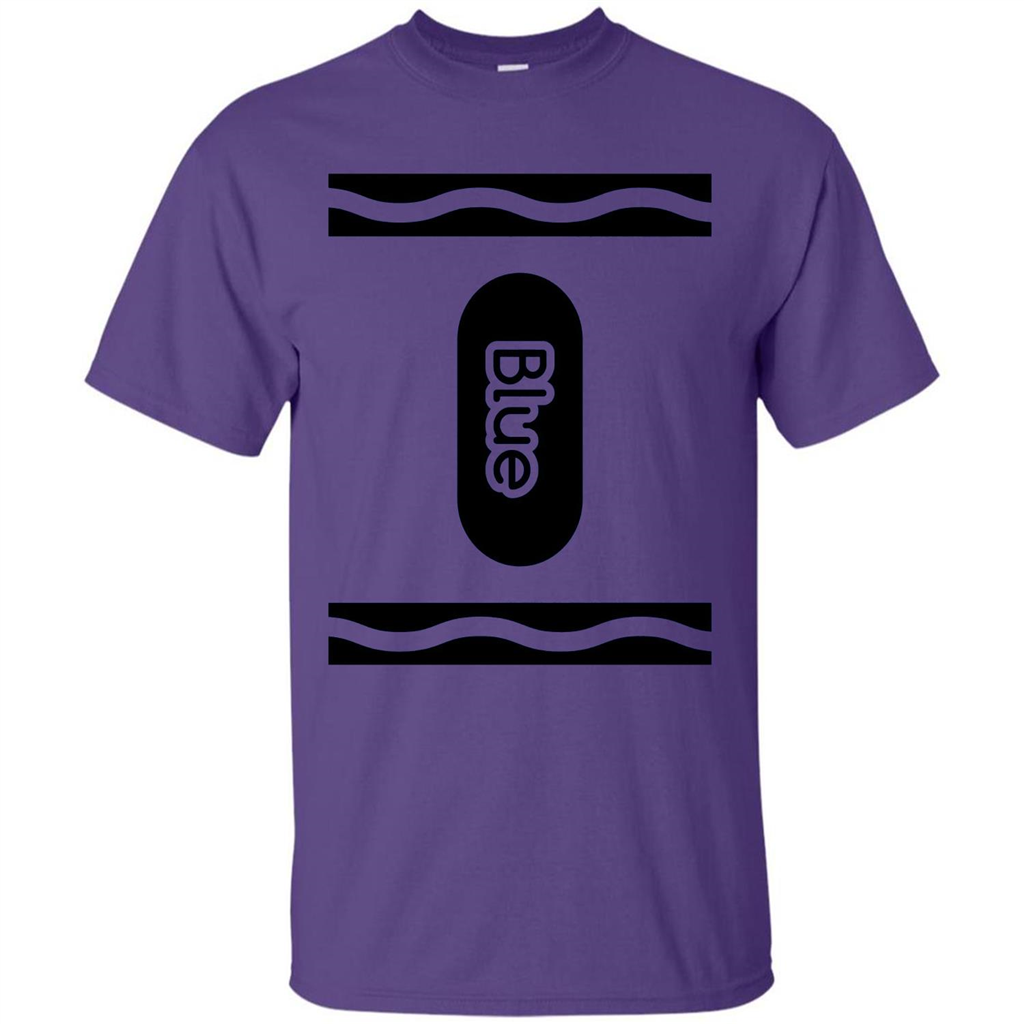 Blue Crayon Halloween Costume T-shirt Purple