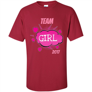 Team Girl Baby Shower Gender Reveal Party Cute Pink T-shirt