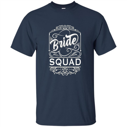 Bride Squad T-shirt Womens Bachelorette Party Bridesmaids Navy
