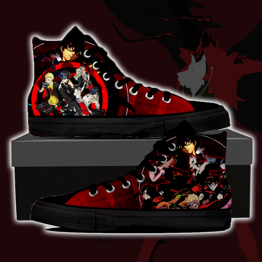 Persona 5 High Top Canvas Shoes Black