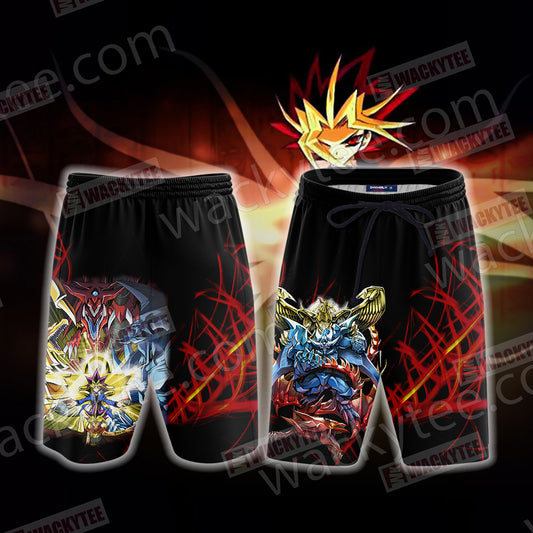 Yu Gi Oh! Yami Yugi And Egyptian God Cards 3D Beach Shorts