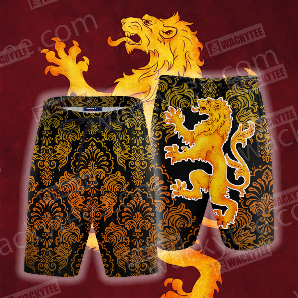 House Lannister Lion Game Of Thrones Beach Shorts