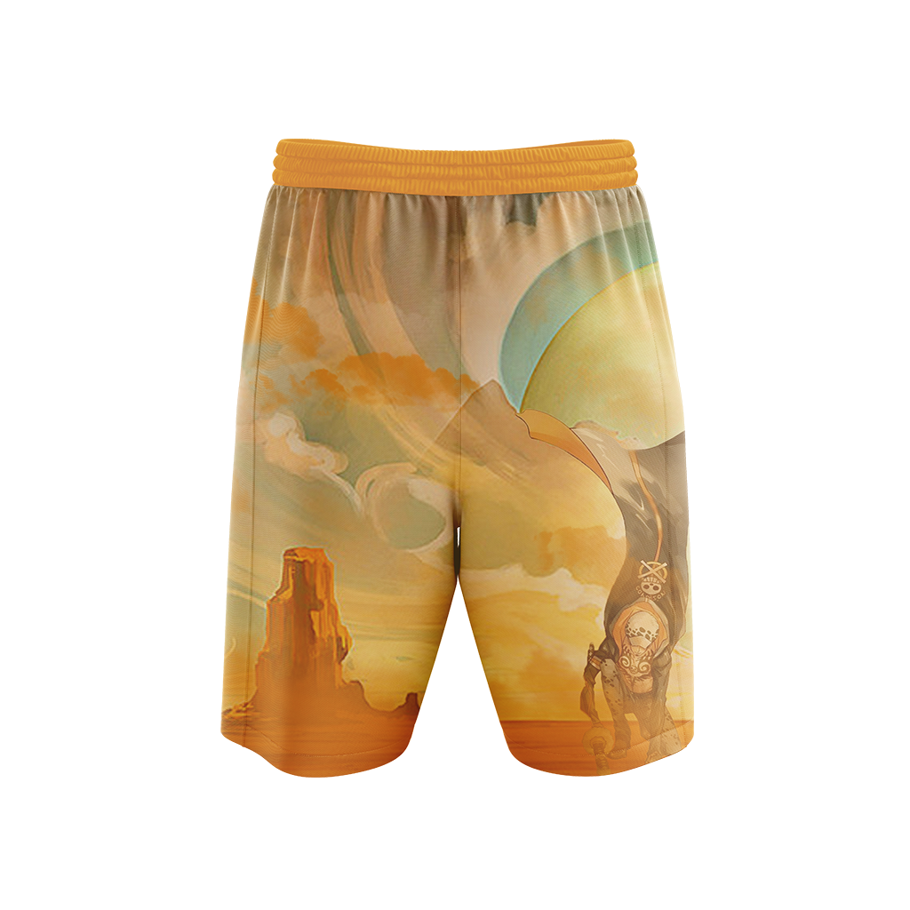 One Piece Trafalgar D. Water Law 3D Beach Shorts