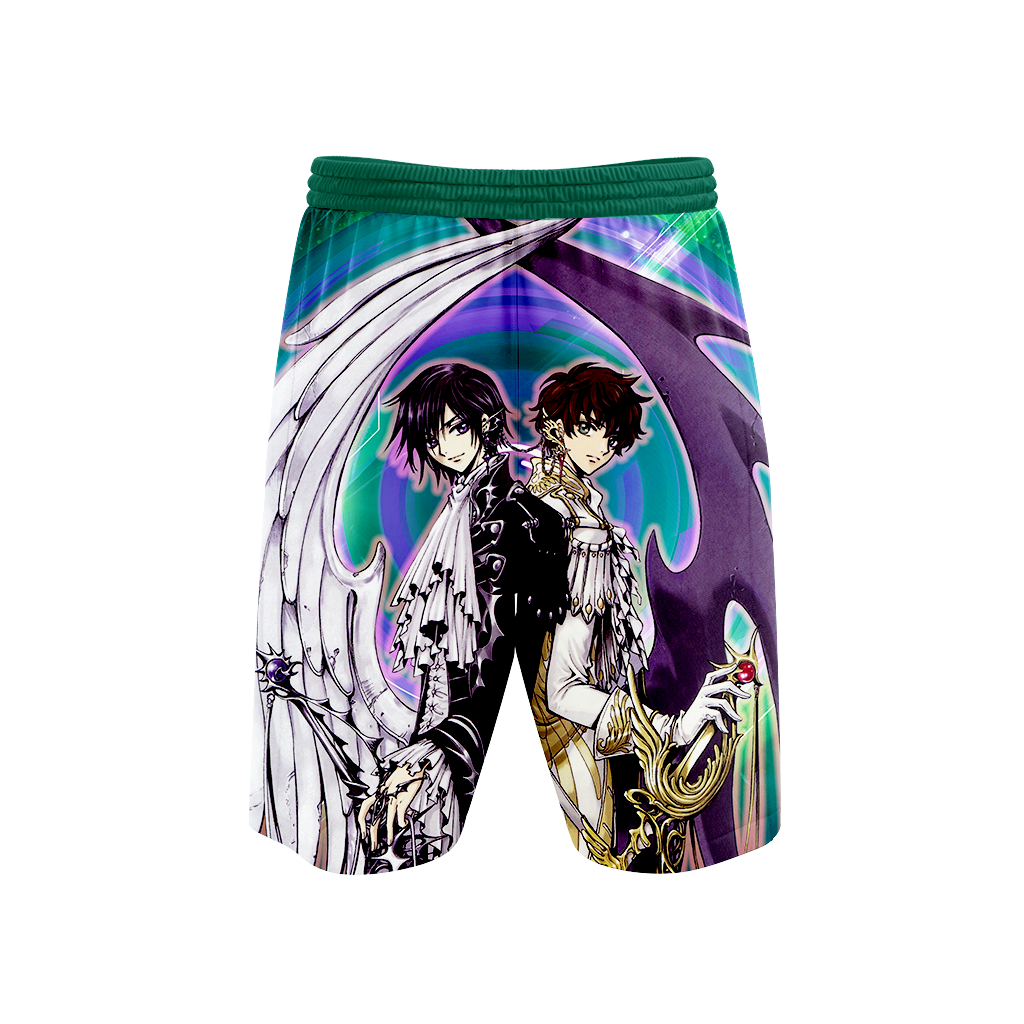 Code Geass Suzaku and Lelouch 3D Beach Shorts