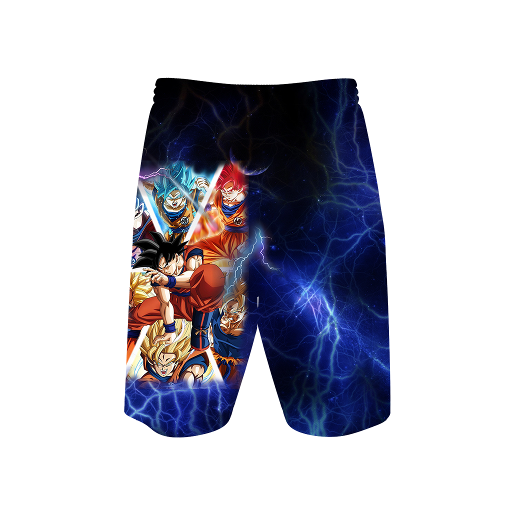 Dragon Ball Super Goku All Forms Beach Short