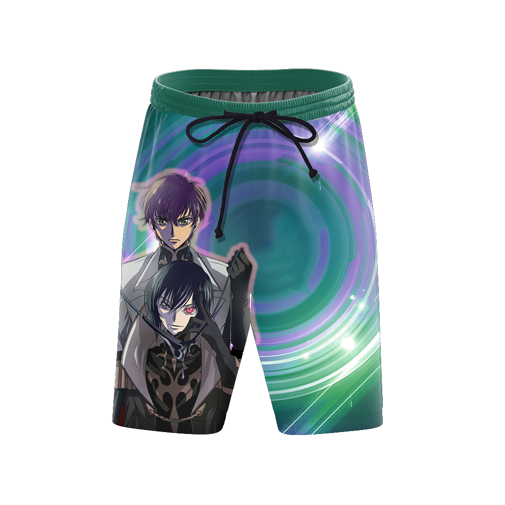 Code Geass Suzaku and Lelouch 3D Beach Shorts