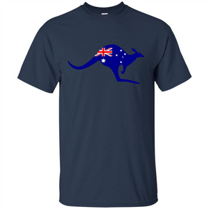 Australian Flag Kangaroo T-shirt Australia Vacation T-shirt