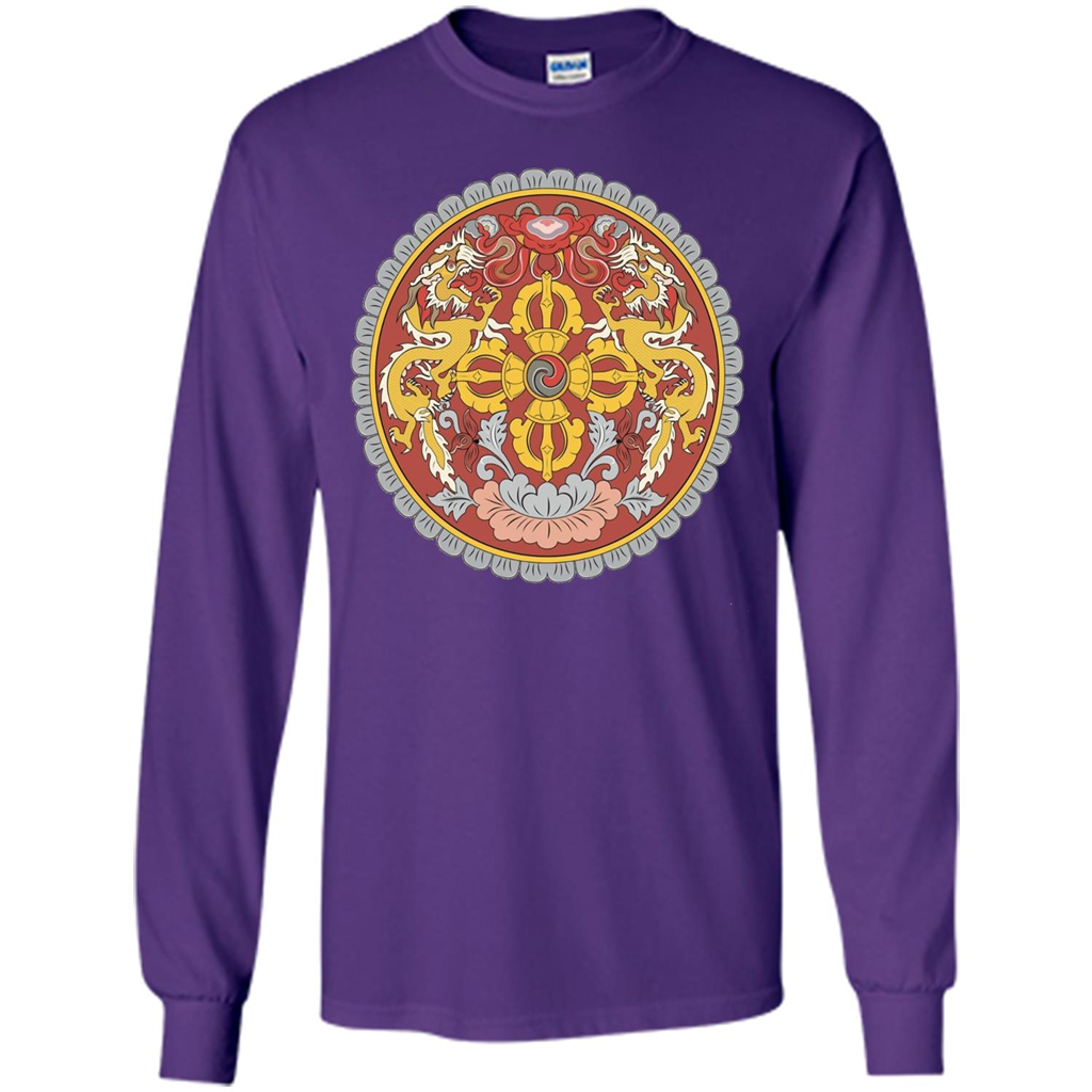 Emblem Of Bhutan T-shirt Purple