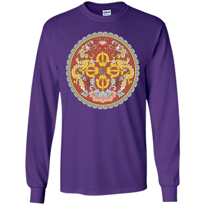 Emblem Of Bhutan T-shirt Purple