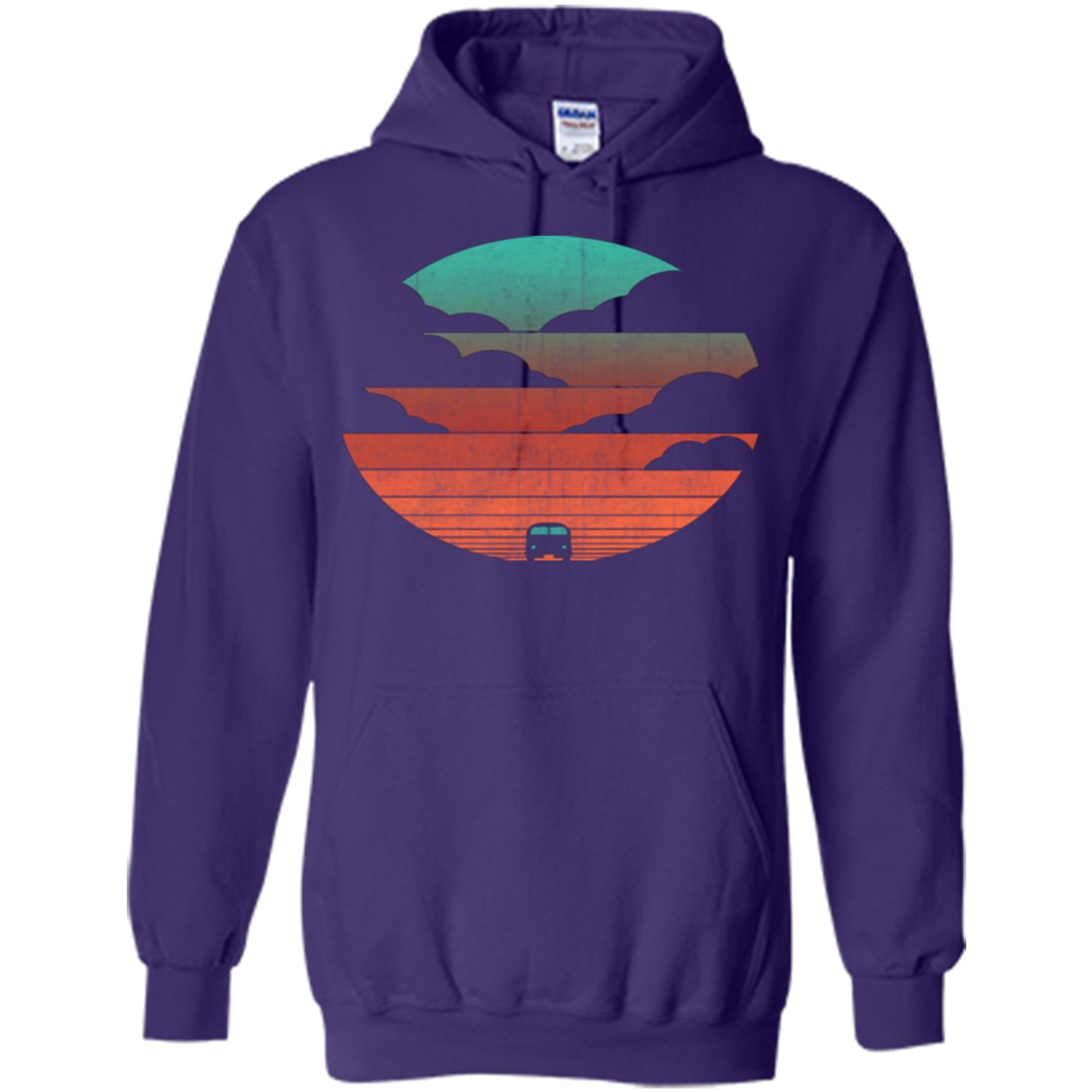 Driving Into The Sunset T-shirt Purple