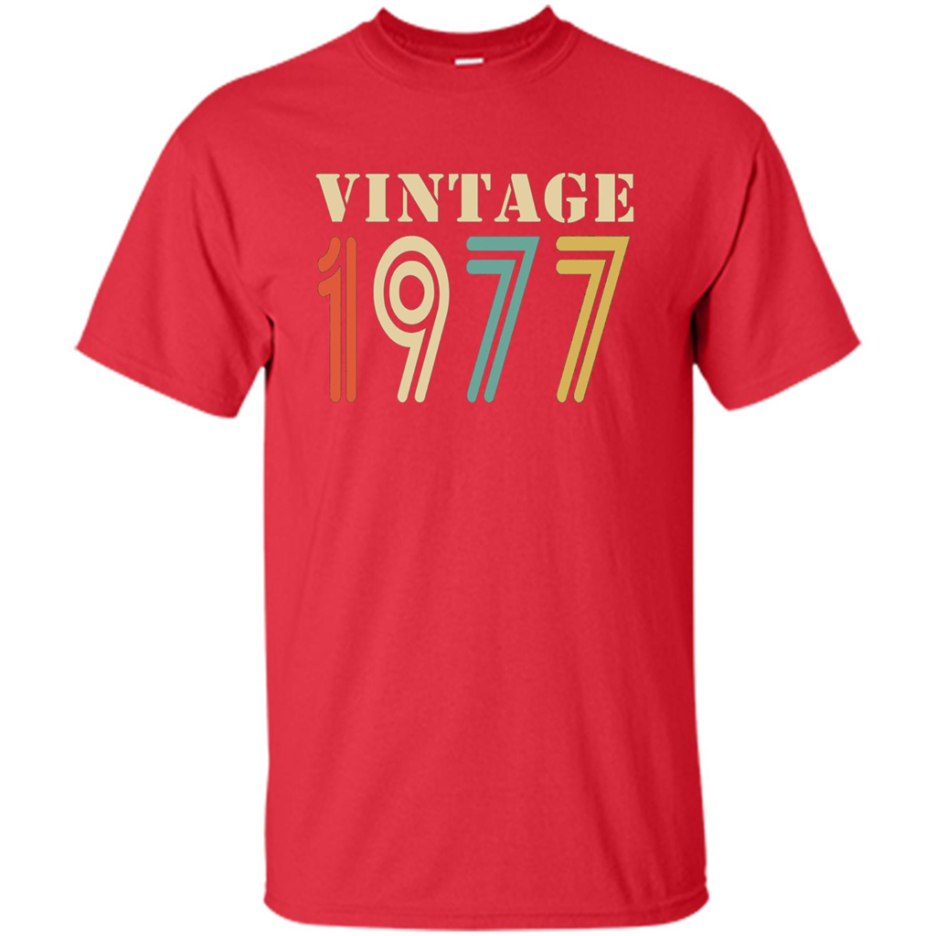 Vintage 1977 Birthday Gift T-shirt Red