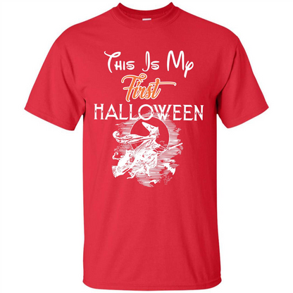 Halloween T-shirt This Is My First Halloween Red