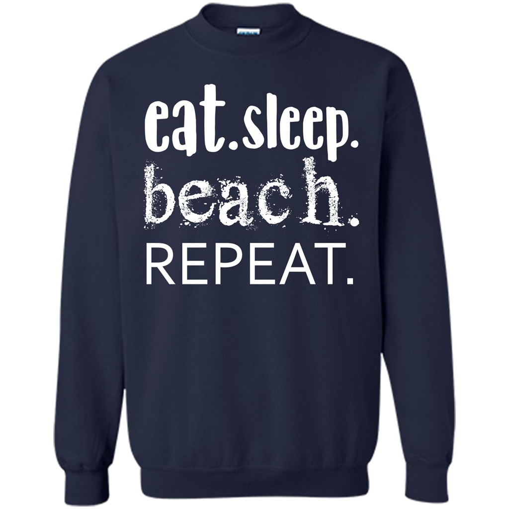 Eat Sleep Beach Repeat T-shirt Navy