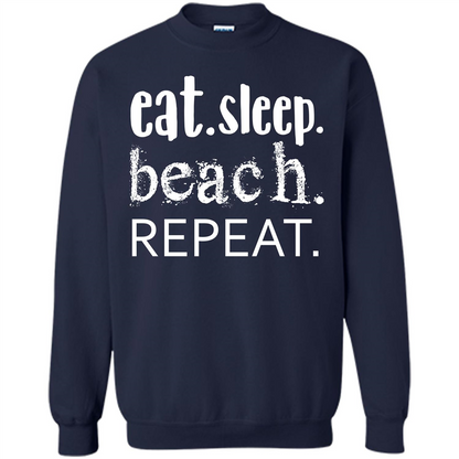 Eat Sleep Beach Repeat T-shirt Navy