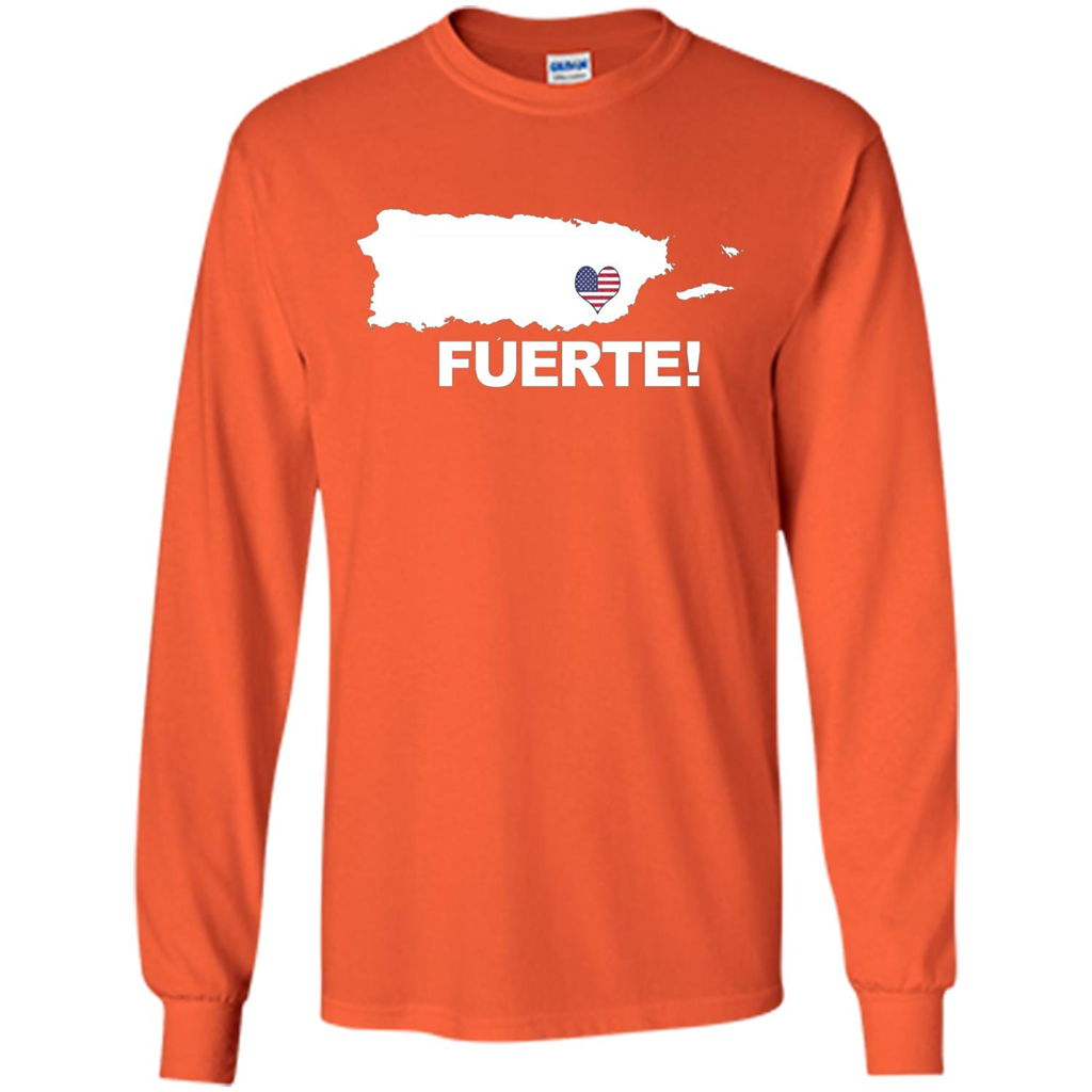 Fuerte T-Shirt Strong Support for Puerto Rico T-shirt Orange
