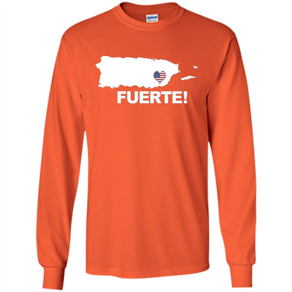 Fuerte T-Shirt Strong Support for Puerto Rico T-shirt Orange