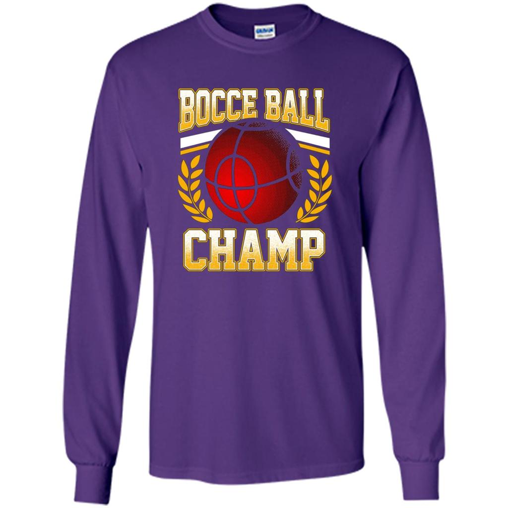 Bocce Ball Champ T-Shirt Bocce Ball Player Purple