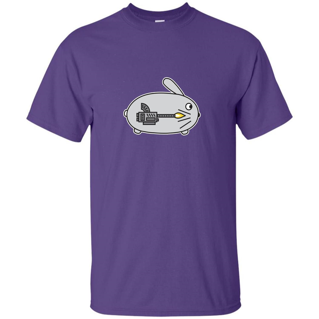 Bunny vs Dinosaur T-shirt Purple