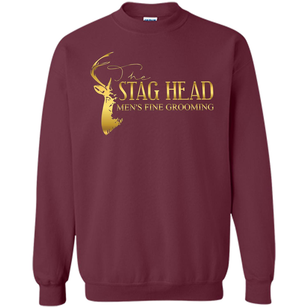 The Stag Head Men's Fine Grooming T-shirt Maroon