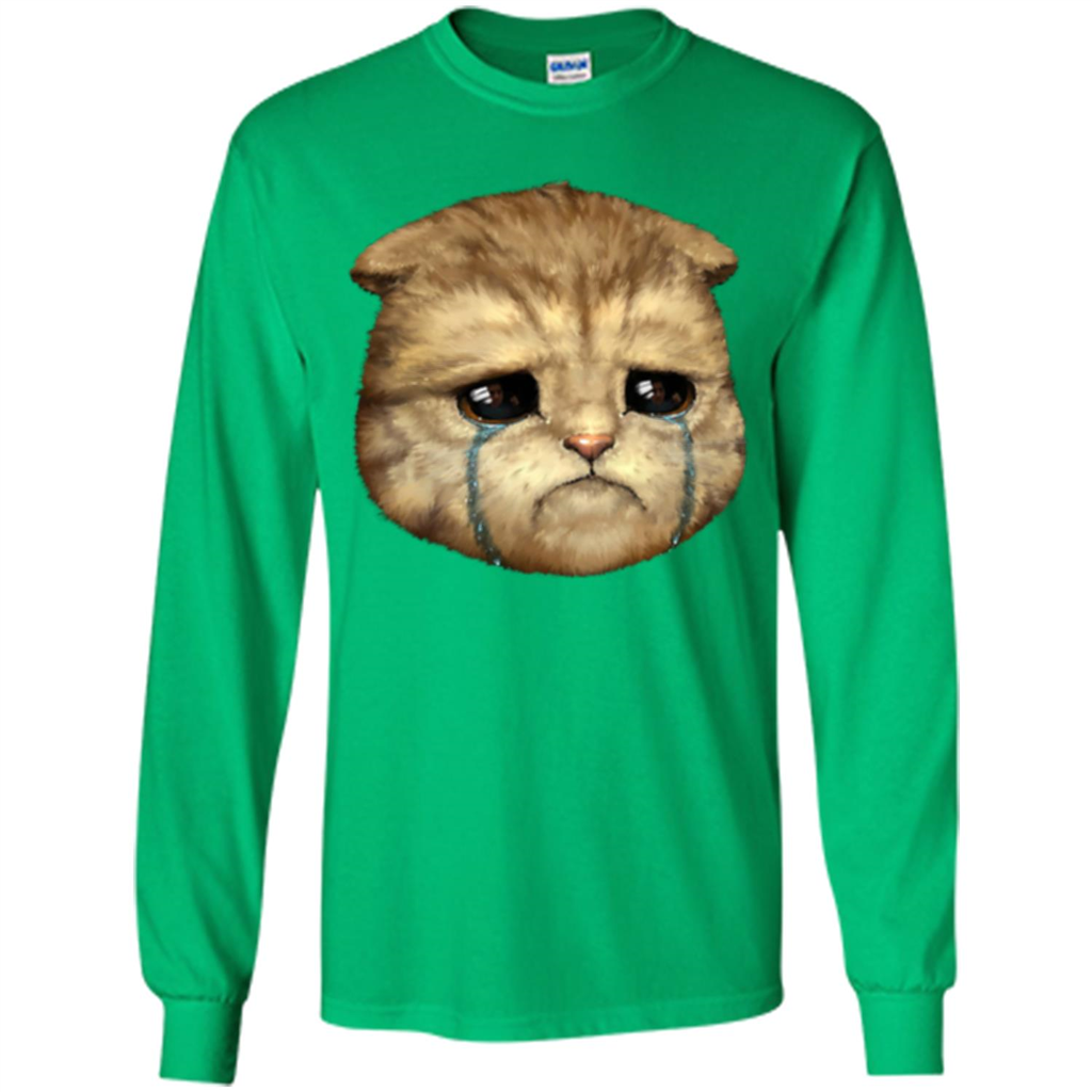 Cat Lovers T-shirt Cat Crying Irish Green