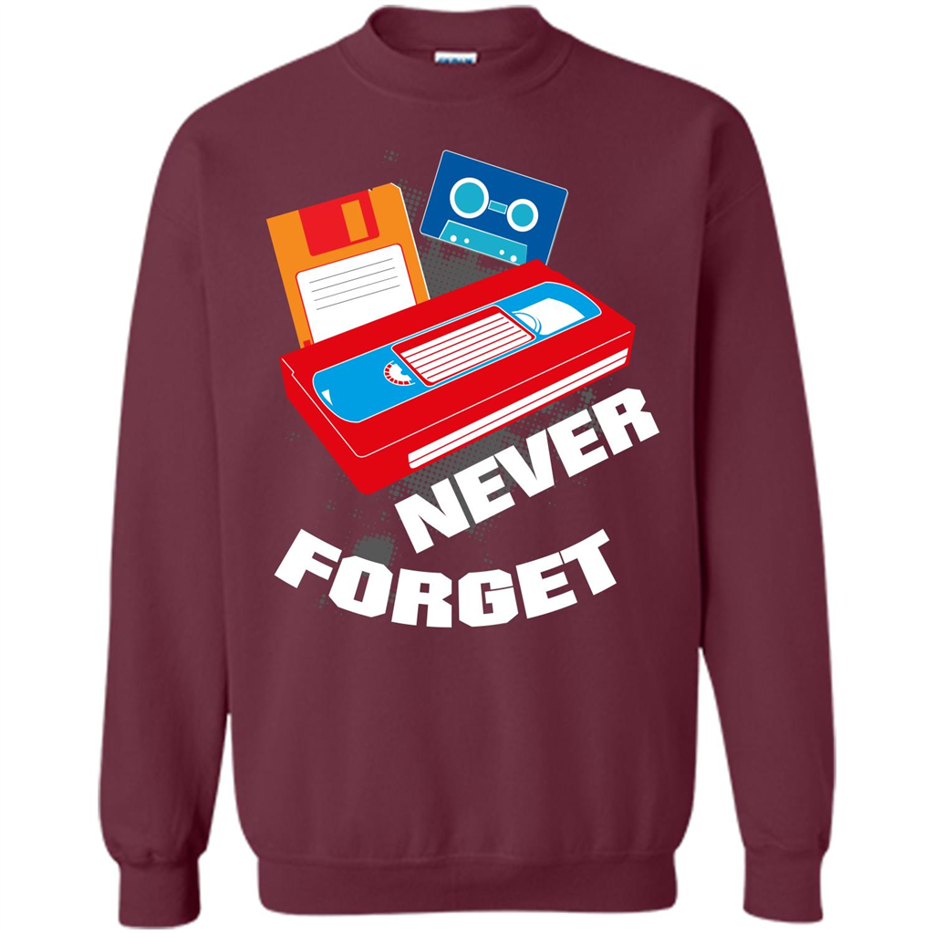 Floppy Disk Vhs 90s 80s T-shirt Never Forget Maroon