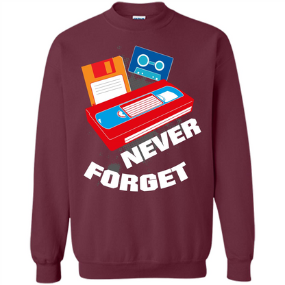 Floppy Disk Vhs 90s 80s T-shirt Never Forget Maroon