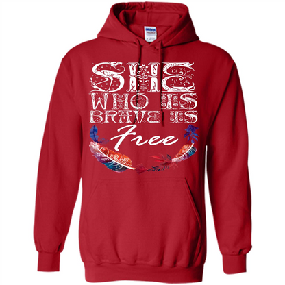 She Is Brave Is Free T-shirt Red
