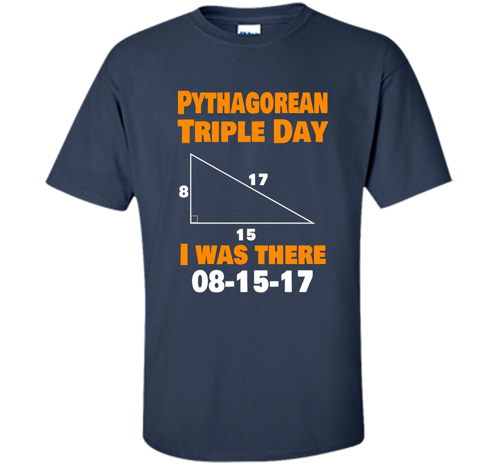 Pythagorean Triple Day 2017 8-15-17 Geeky T-shirt Navy