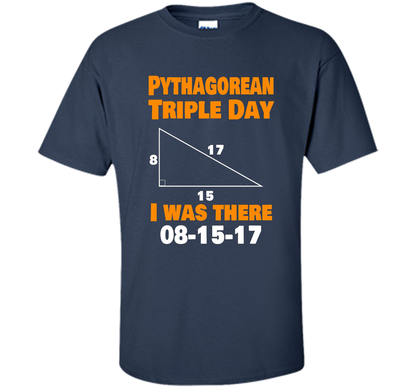 Pythagorean Triple Day 2017 8-15-17 Geeky T-shirt Navy