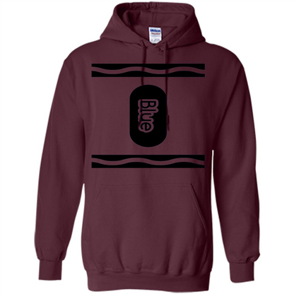 Blue Crayon Halloween Costume T-shirt Maroon