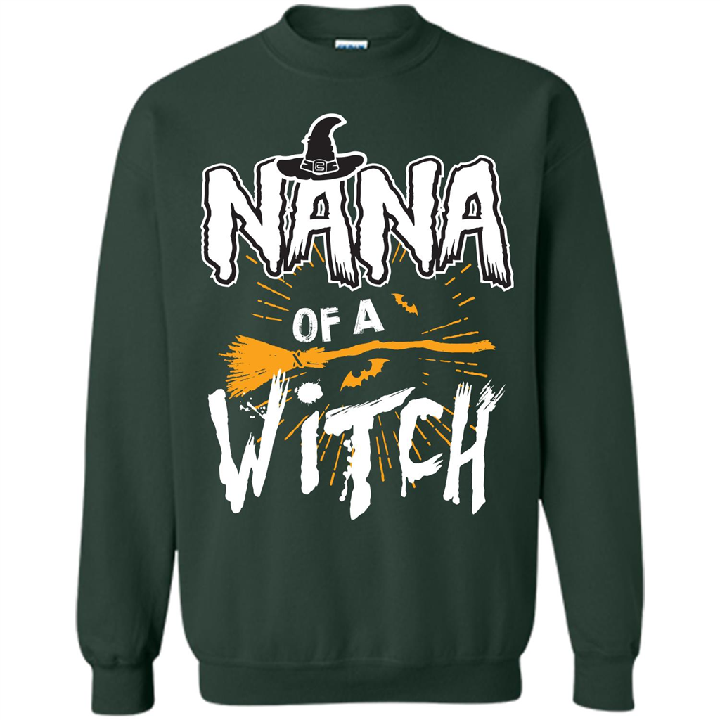 Halloween T-shirt Nana Of A Witch Forest Green