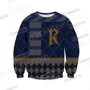 Harry Potter - Ravenclaw House Xmas Style Unisex 3D Sweater