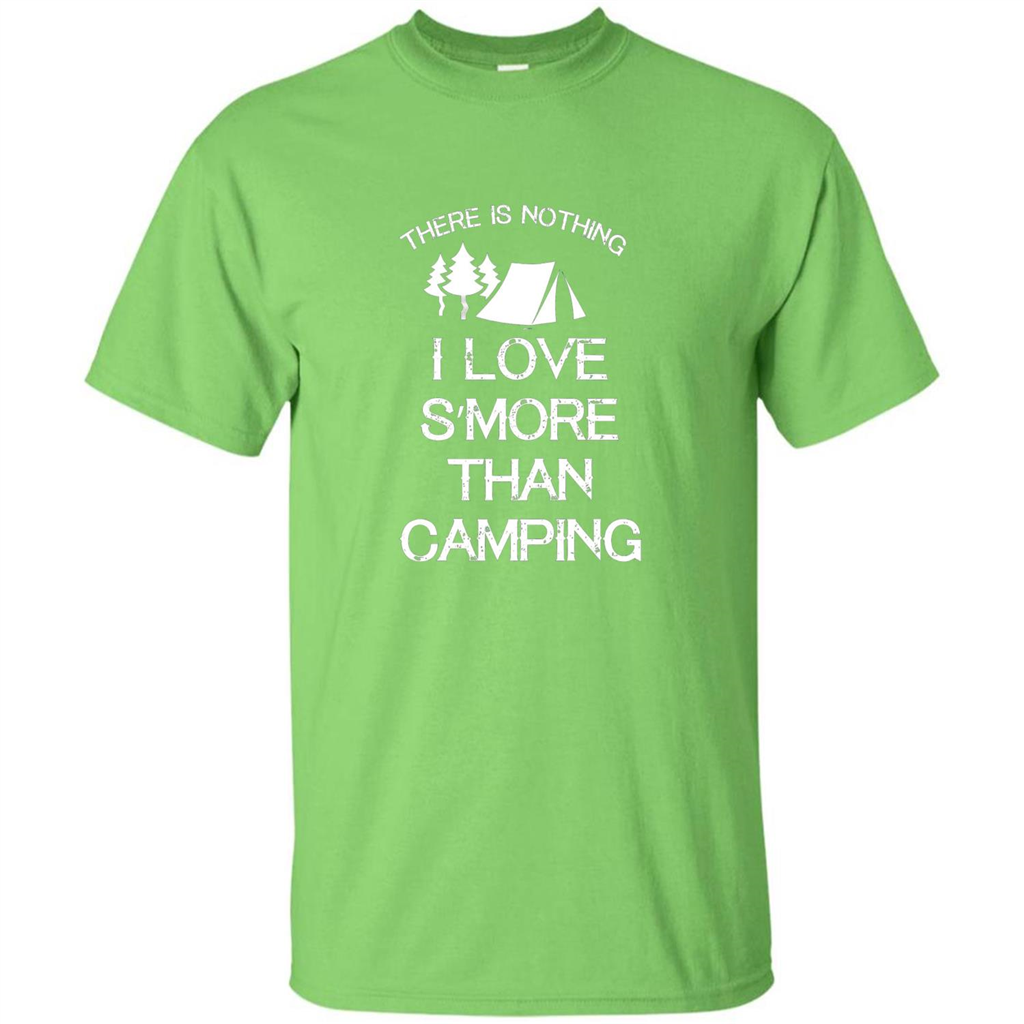 There is Nothing I Love S'more Than Camping T-shirt Lime