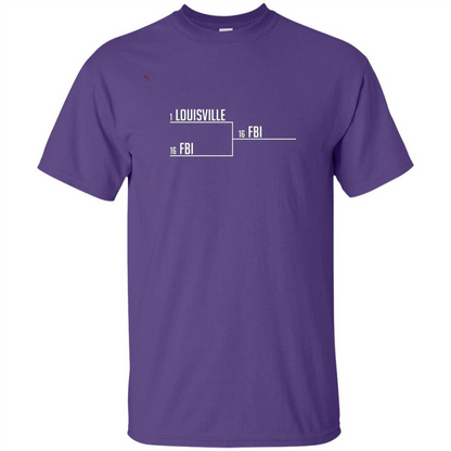 Louisville FBI T-shirt Funny Bracket Louisville FBI Purple