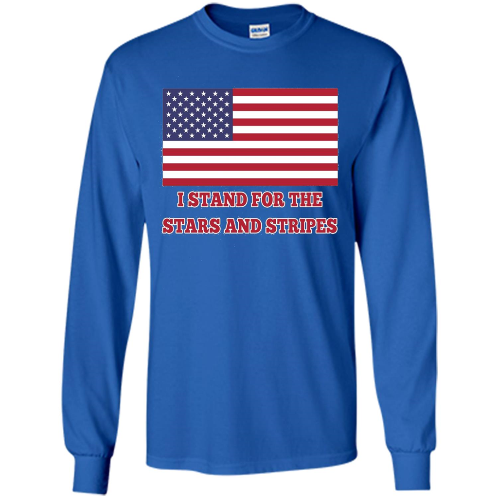 I Stand For The Star And Stripes American Flag T-shirt Royal