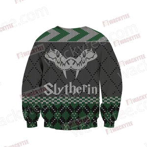 Harry Potter - Slytherin House Xmas Style Unisex 3D Sweater