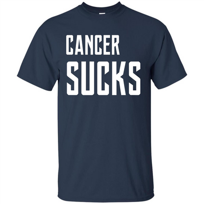 Cancer Sucks T-shirt Navy