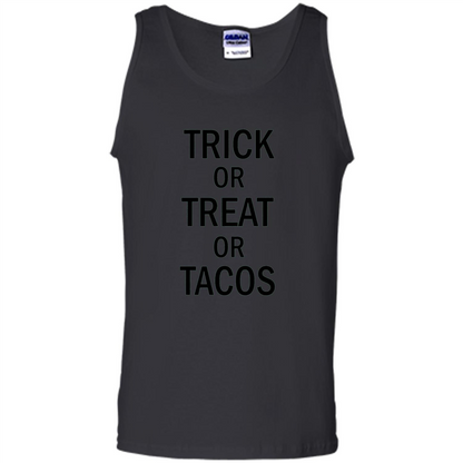 Trick or Treat or Tacos T-shirt Funny Halloween Costume T-shirt Black