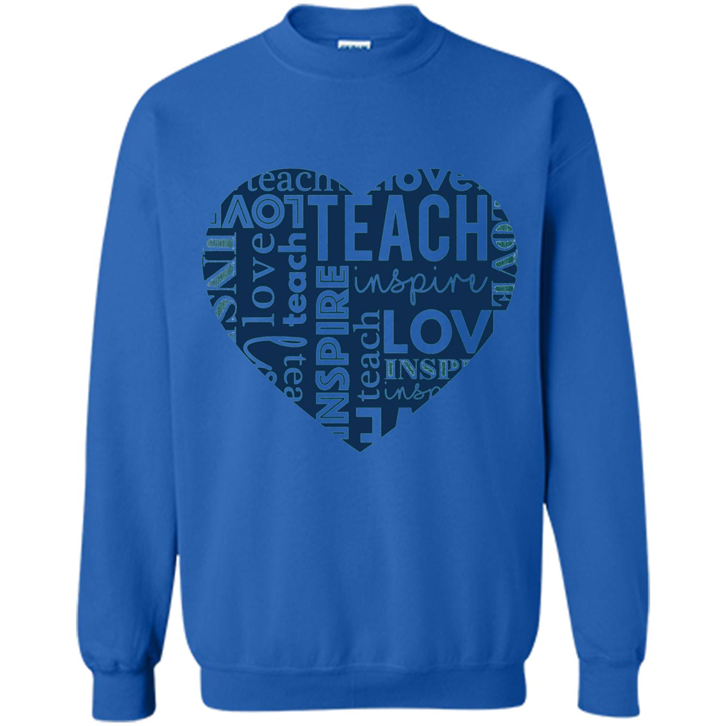 Teacher T-shirt Teach Love And Inspire T-shirt Royal