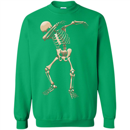 Halloween T-shirt Dabbing Skeleton T-shirt Irish Green
