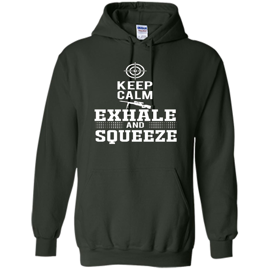 Keep Calm - Exhale and Squeeze T-shirt Forest Green