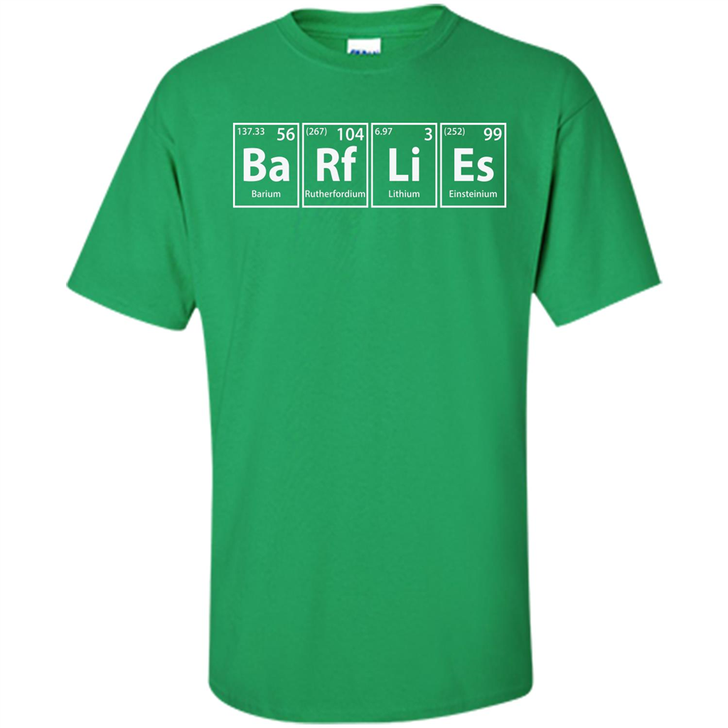 Barflies (Ba-Rf-Li-Es) Funny Elements Spelling T-Shirt Irish Green