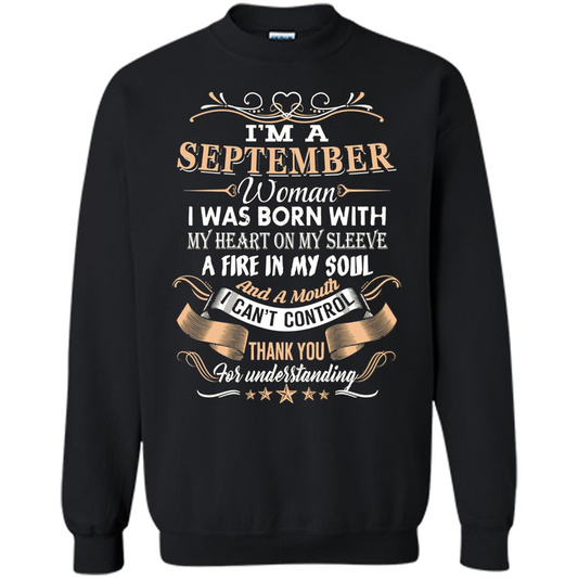 I'm A September Woman T-shirt Black