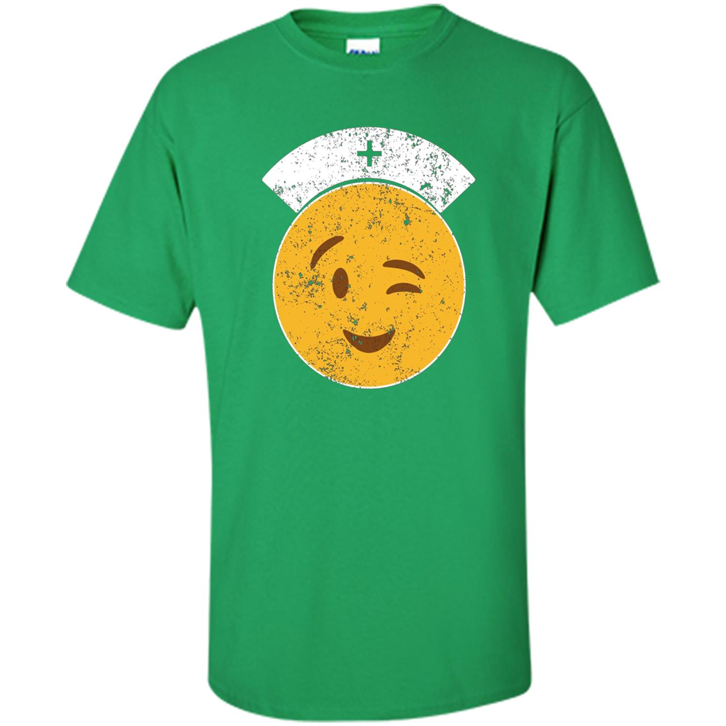 Nurse T-shirt Funny Nurse Emoji T-shirt Irish Green